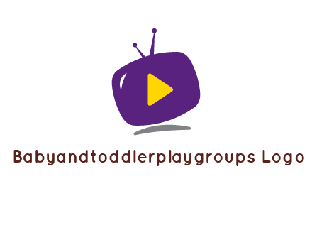 play triangle in round TV logo