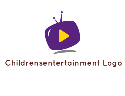 play triangle in round TV logo
