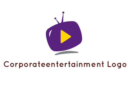 play triangle in round TV logo