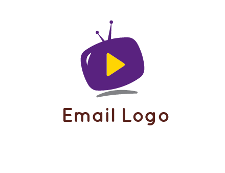 play triangle in round TV logo