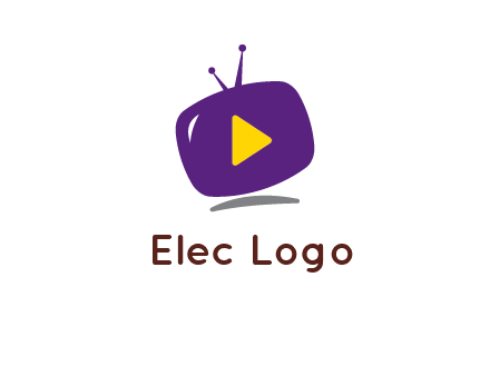 play triangle in round TV logo