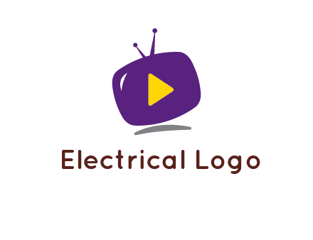 play triangle in round TV logo