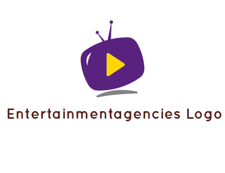 play triangle in round TV logo
