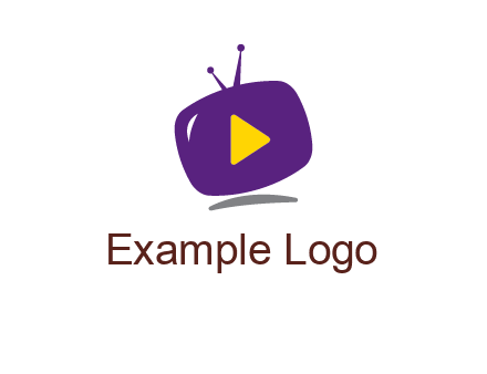 play triangle in round TV logo