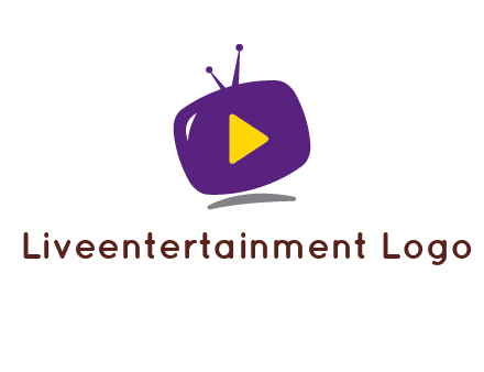 play triangle in round TV logo
