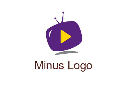 play triangle in round TV logo