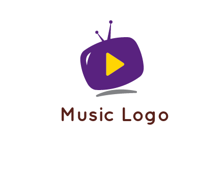 play triangle in round TV logo