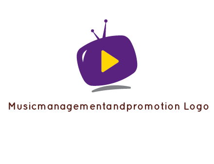 play triangle in round TV logo