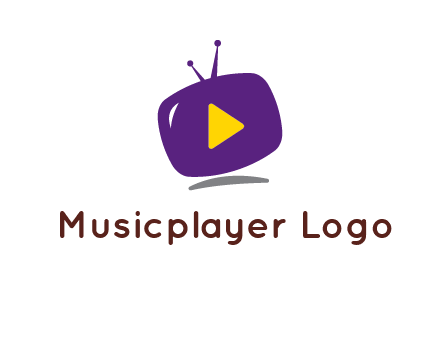 play triangle in round TV logo