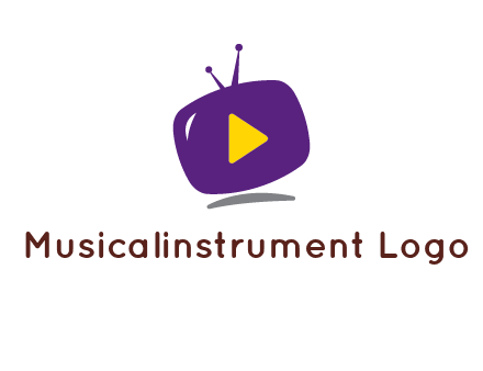 play triangle in round TV logo