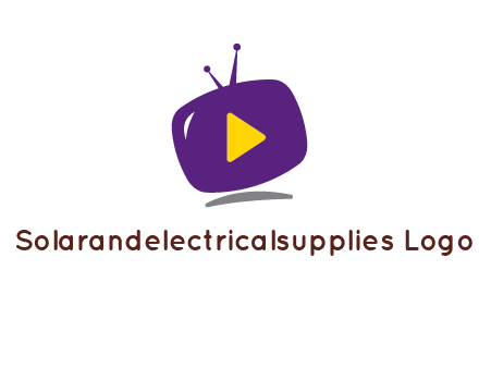 play triangle in round TV logo