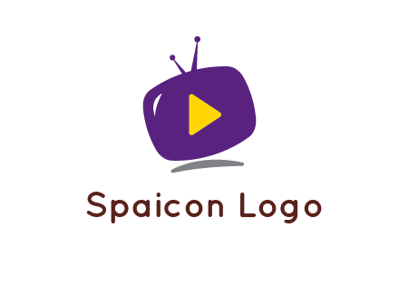 play triangle in round TV logo