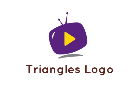 play triangle in round TV logo