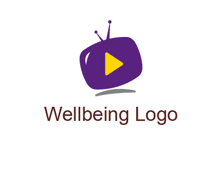play triangle in round TV logo