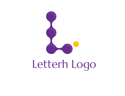 connected dots letter L logo