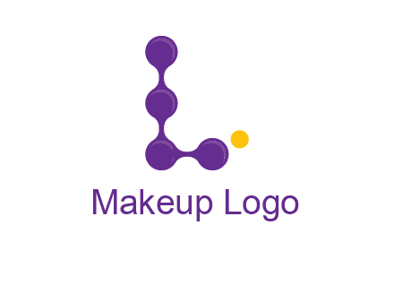 connected dots letter L logo