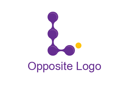 connected dots letter L logo