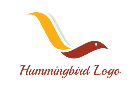 curved swoosh bird forming letter L 