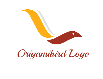 curved swoosh bird forming letter L 