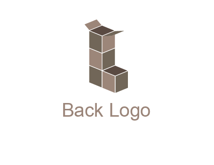 letter L cubes logo