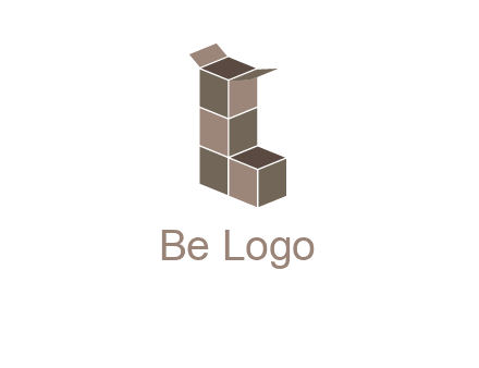 letter L cubes logo