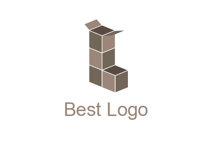 letter L cubes logo