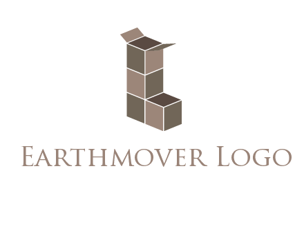 letter L cubes logo