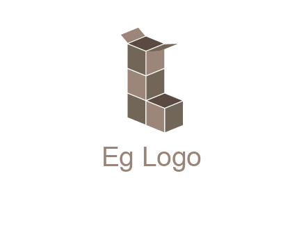letter L cubes logo