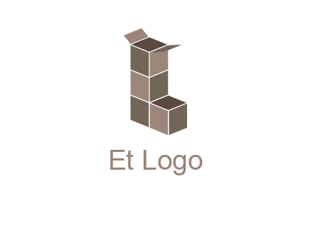 letter L cubes logo