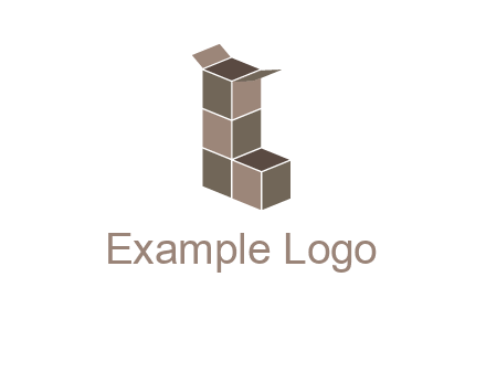 letter L cubes logo
