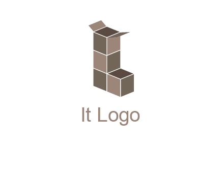 letter L cubes logo