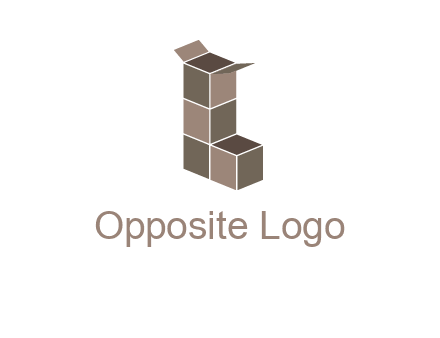 letter L cubes logo