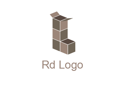 letter L cubes logo
