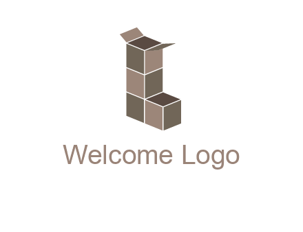 letter L cubes logo