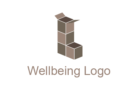 letter L cubes logo