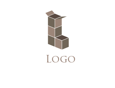 letter L cubes logo