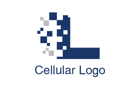 pixels letter L logo