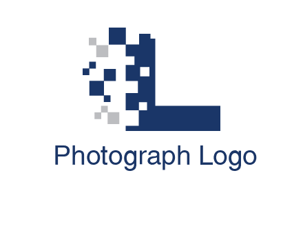 pixels letter L logo