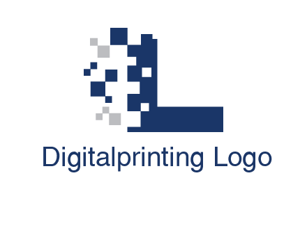pixels letter L logo