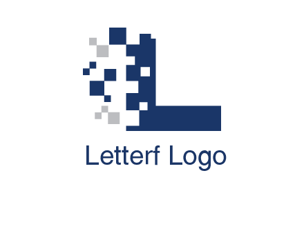 pixels letter L logo