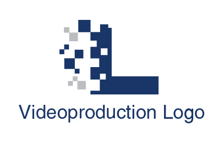 pixels letter L logo