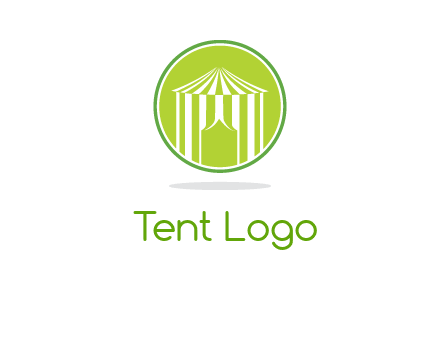 circus tent in circle logo
