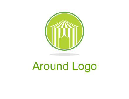circus tent in circle logo