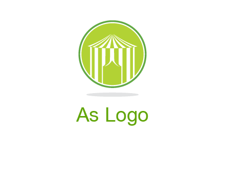 circus tent in circle logo