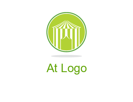 circus tent in circle logo