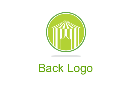 circus tent in circle logo