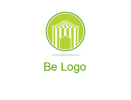 circus tent in circle logo