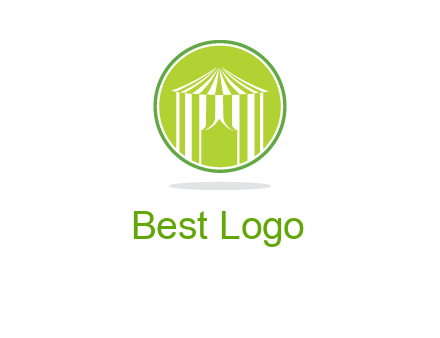 circus tent in circle logo
