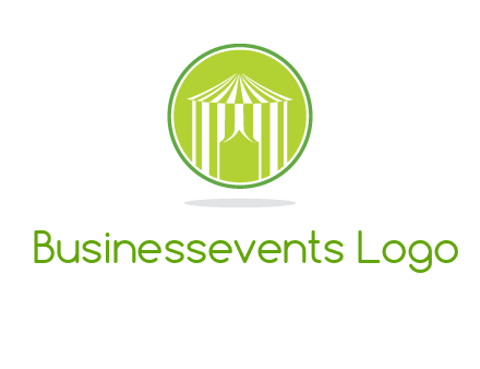 circus tent in circle logo