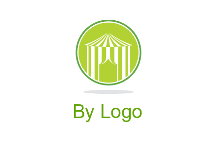circus tent in circle logo